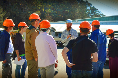 Forestry stewardship training outdoors.