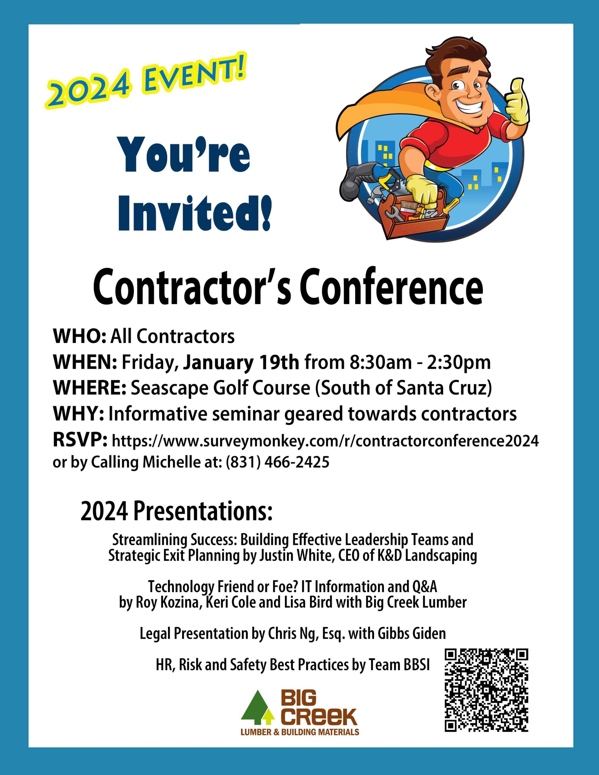 2024 Contractor Conference Speakers Announced Big Creek Lumber