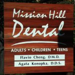 Redwood sign for Mission Dental.