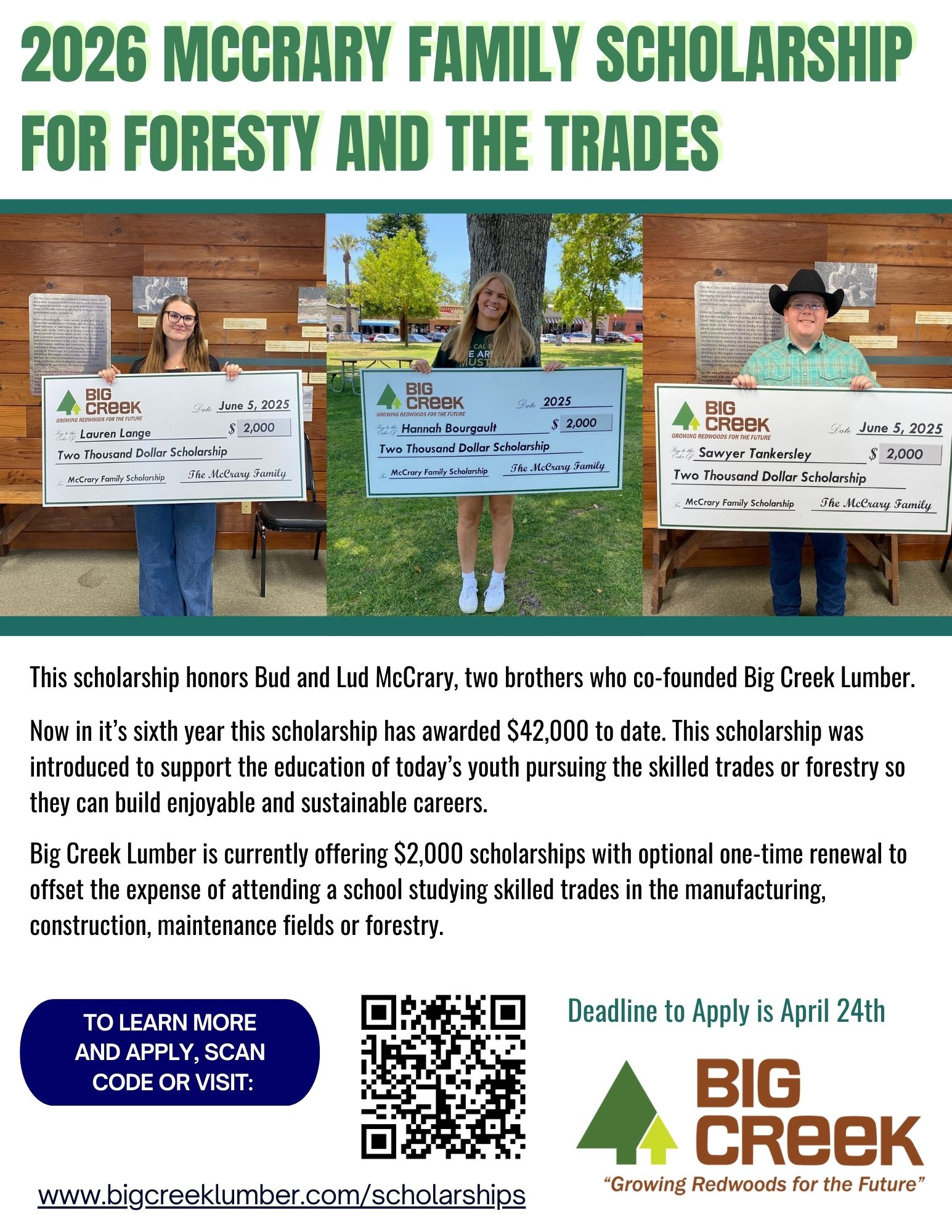 Poster with Scholarship Info